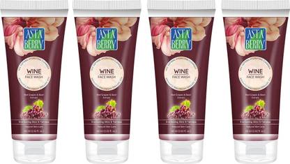 ASTABERRY Wine - (Pack of 4) 4*60ml Face Wash