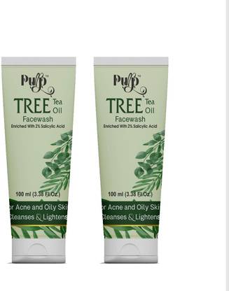 purp Tea Tree Oil Facewash with 2% Salicylic Acid - Pack of 2 (100ml 2 each)" Face Wash