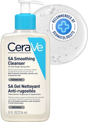 CeraVe SA Smoothing Cleanser Face wash with Salicylic Acid for Dry & Bumpy Skin Face Wash