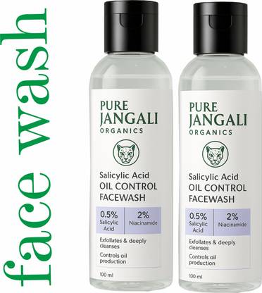 Pure Jangali Organics Salicylic Acid 2% Acne & OiL Control |Suitable to All Skinn Typees  pack of 2 (100 ml) Face Wash