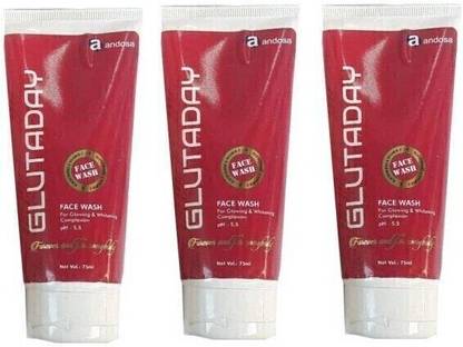 Glutaday Glutathion Whitening and Moisturizing  Pack _3 Face Wash