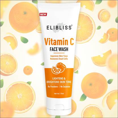 ELIBLISS Vitamin C with Turmeric for Brightening Glow Gel  Face Wash