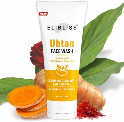 ELIBLISS Ubtan Tan Removal and Blemish Minimizing With Saffron,Turmeric  Face Wash