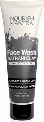 Nourish Mantra Ratrani Clay Moroccan Lava Cleanser With Activated Charcoal Face Wash