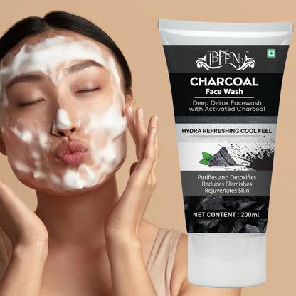 IBFEN Charcoal  For Men & Women | Anti-Pollution, Deep Pore & Oil Control Face Wash