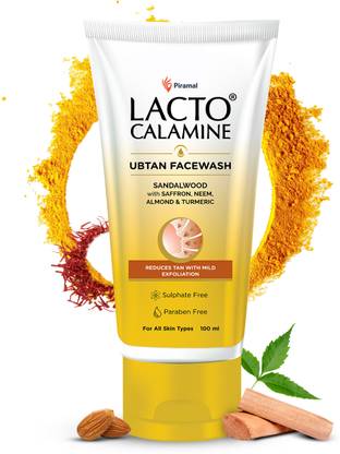 Lacto Calamine Ubtan, Reduces Tan with Mild Exfoliation Face Wash