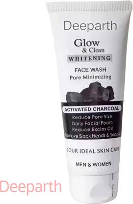 Deeparth Activated Charcoal Anti-Pollution for Deep Pore Cleaning, 100ml | Removes Dirt & Impurities | Suitable for Acne Prone Skin |CFW051 for Face Wash
