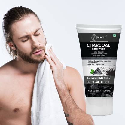 Fasczo Charcoal Facewash For Men & Women \ Oil Control \ Pollution removing wash-off Face Wash