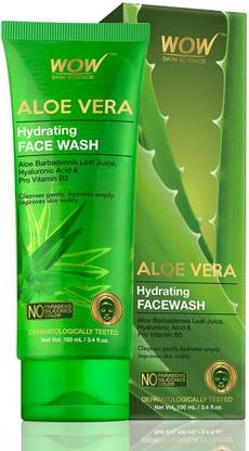 WOW SKIN SCIENCE Hydrating Aloe Vera  for Pimples, Dry & Oily Skin-Tube Face Wash