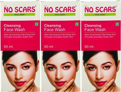 NO SCARS NEW FACE CLEANSING FACE WASH GEL ALOE VERA ECTRACT FILLS ( COMBO PACK OF 3 ) Face Wash