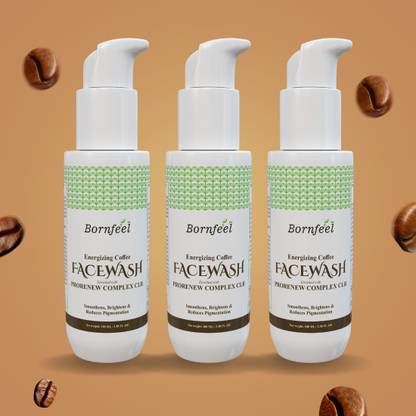 Bornfeel Coffee  to Reduce Pigmentation and Moisturize Skin (Pack of 3) Face Wash