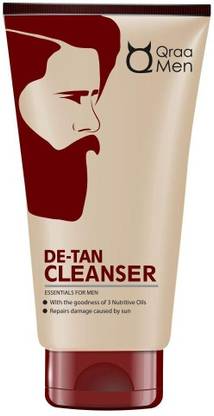 Qraa De-Tan Cleanser For Men For Skin Lightening/Brightening Face Wash