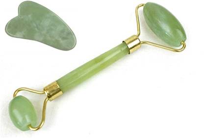 LOVHIDE Green Stone Smooth Facial Roller Massager for Stone Anti-Wrinkle Skin Facial Atomizer