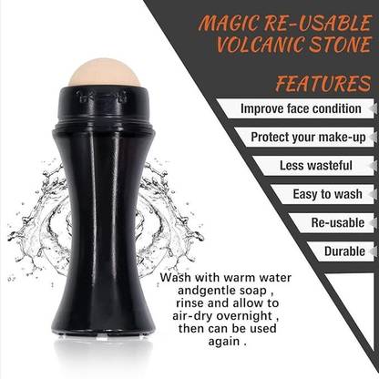 crimpson Shine Control Face Roller & Atomizer Mist – Reusable, Pocket-Sized Skincare Tool Facial Atomizer