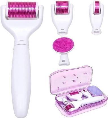 DREGGERZ 5 IN 1 Derma Roller Micro Needle Rollers Body Skin Care Derma Rolling System Facial Atomizer