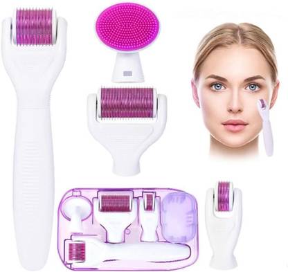 CLUBX 5 in 1 Microneedling Derma Roller for Body and Facial Care Facial Atomizer
