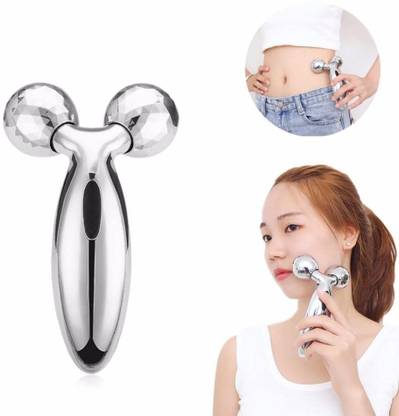 tanvi27 3D Roller Facial Massager 360 Rotate Y Shape Thin Full Body Shape Massager Facial Atomizer