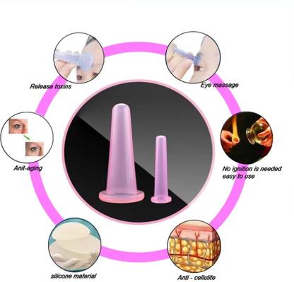 RITIVAR 2pc Cups Manual Therapy Face Massger Facial Atomizer
