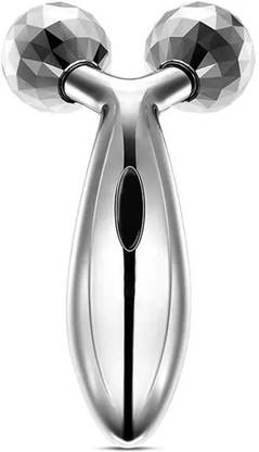 CATERINACHIARA 3D Y Shape Aluminium Microcurrent Face Platinum Roller Massager Facial Atomizer