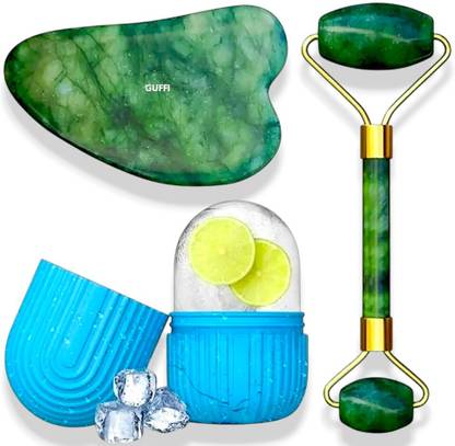 Winble Jade Stone Face & Body Massager Set – 100% Natural Jade Roller & Ice Roller Facial Atomizer