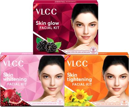 VLCC Skin Tightening and Skin Whitening and Skin Glow Facial Kit