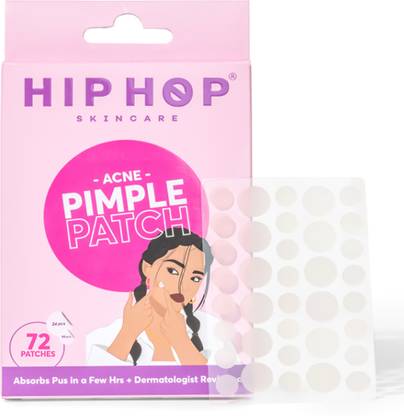 HipHop Skincare Acne Pimple Patch | Hydrocolloid & Salicylic Acid | Flattens Pimples | 72 Dots