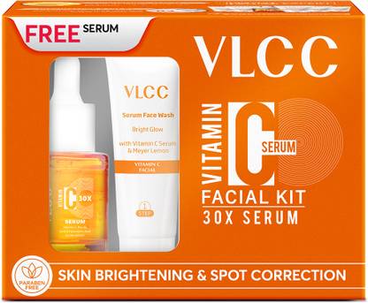 VLCC Vitamin C Serum Facial Kit - Brightening Facial Kit With Vitamin C Serum