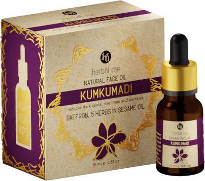 Herbal Me Kumkumadi Natural Face Oil - Reduces dark spots, fine lines and blemishes