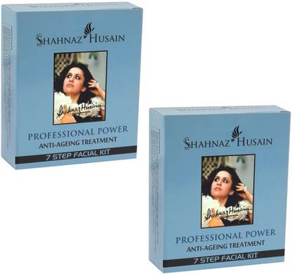 शहनाज़ हुसैन प्रोफेशनल पॉवर एंटी -एजिंग ट्रीटमेंट 7 स्टेप फेशियल किट। 55 g