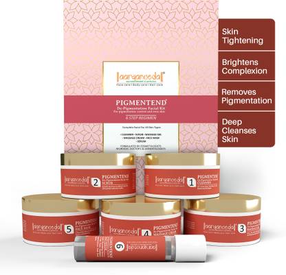 Aaryanveda De-Pigmentation Facial Kit, A Whole Face Care Pigmentend Facial Kit Solution For Even Skin and Pigmentation Control