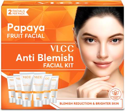 VLCC Papaya Fruit Single Facial Kit For Refreshed & Blemish Free Skin