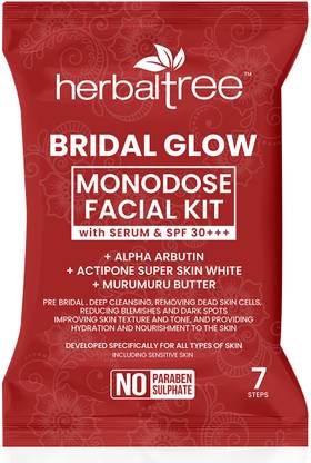 Herbal Tree Bridal Glow Facial Kit for Instant Glowing, Brightness, Extra Fairness for Women