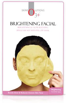 O3+ Brightening Facial Kit For Boosting Glow With Peel Off Mask Single Use Kit