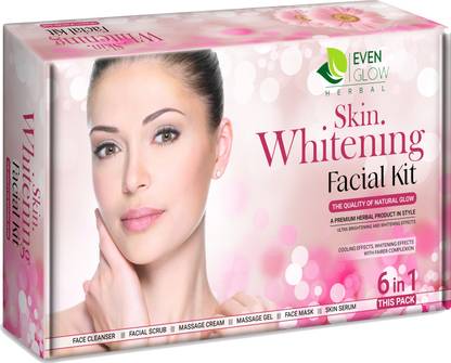 Even Glow Skin Whitening Facial Kit for fairer complexion, Whitening & Cooling Effects