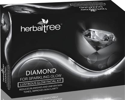 Herbal Tree Diamond Facial Kit for Sparkling, Lustrous Glow Improve Skin Clarity