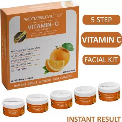 PROFESSIONAL FEEL VITAMIN C FACIAL KIT FIVE STEP 150GM