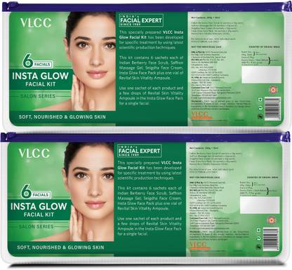 VLCC Salon Series Insta Glow Facial Kit ( 6 Facials ) (Pack of 2)