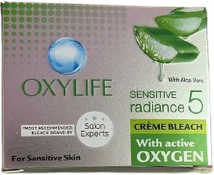 Oxylife Sensitive Radiance 5 Creme Bleach with Aloe Vera,