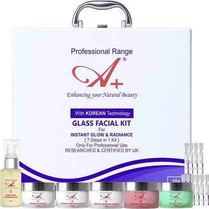 A+ Korean Glass Facial Kit , Suitable For All Types of Skin, Korean Technology
