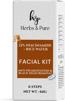 Herbs and Pure 12% Niacinamide & Rice Water Facial Kit for Anti - Pigmentation