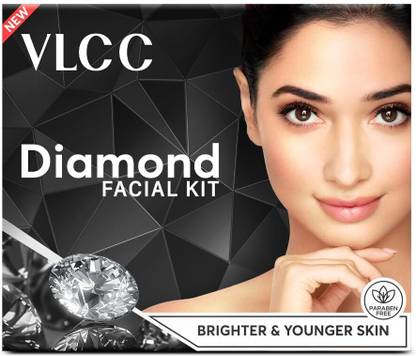 VLCC Diamond Facial Kit | Skin purifying with Parlour Glow | Improves Brightens,