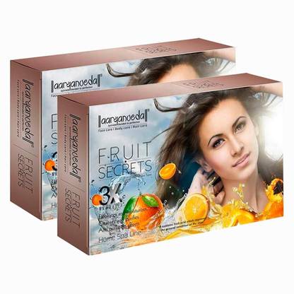 Aryanveda Unisex Fruit Secrets Facial Spa Kit for All Skin Type 55gm