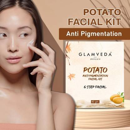 GLAMVEDA Potato Anti Pigmentation Facial Kit For Uneven Skin Tone - 6 Steps Facial Kit