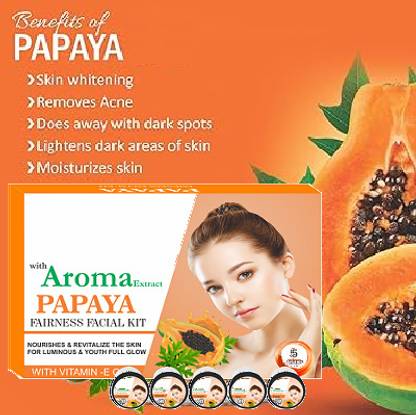 KA-KAIASHA PAPAYA FACIALKIT CONTROL BLEMISHS & REDUCES SKIN PIGMENTATION BLEMISH