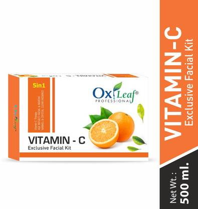 Oxileaf Vitamin C Facial Kit Skin Brightening 5 Step Facial Kit Boots Your Glow(500Ml)