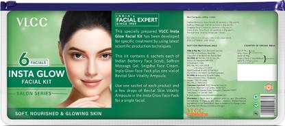 VLCC SALON SERIES INSTA GLOW FACIAL KIT ((240GM + 12ML)