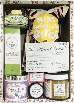 The Elemental Fusion Gift Hamper for Women & Men Skin Care Kit for Face, Body & Lips Beauty Gift Set