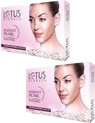 LOTUS Herbals Radiant Pearl Cellular Lightening Facial Kit ( Pack of 2 )