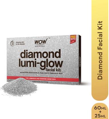WOW SKIN SCIENCE Diamond Facial Kit For Polished Skin | Gives Bright Skin
