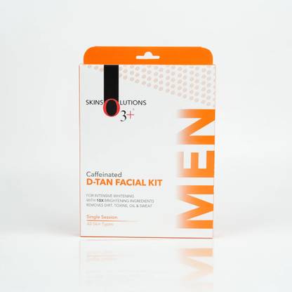 O3+ Caffeinated D-Tan Facial Kit for intensive whitening remove dirt toxins oil